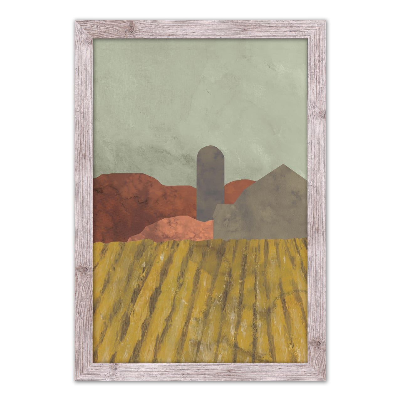 Boho Farmhouse Landscape Framed Print Wall Hanging